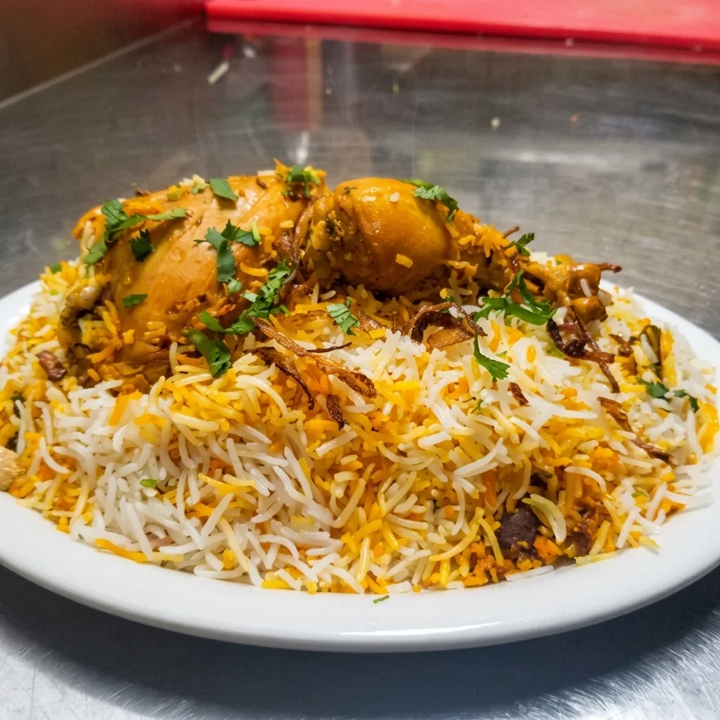 Chicken Dum Biryani &mdash; best halal biryani in NE Calgary at Foodies Calgary